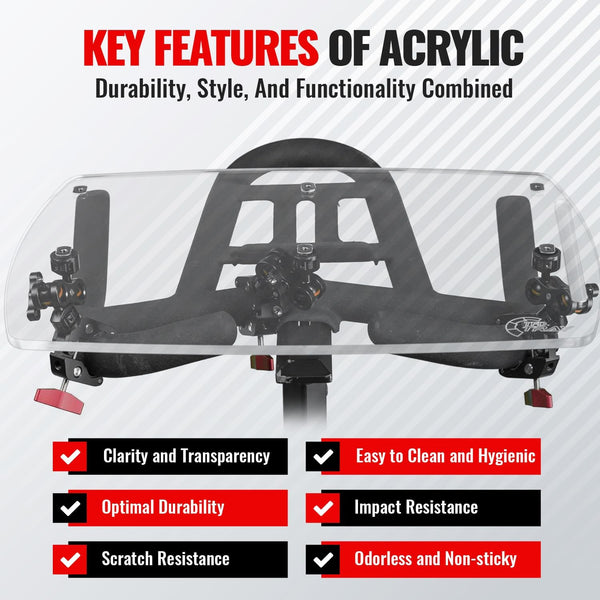 TFD Tray Universal (Clear) -  Turn any Exercise bike into a work station