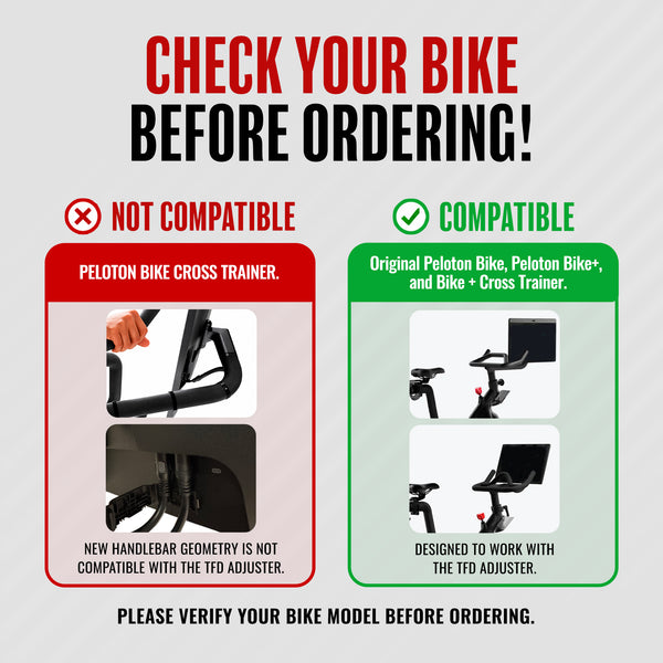 TFD The Adjuster Compatible with Peloton Bike Original, Bike+ & Bike+ Cross Trainer. Not compatible with Peloton Bike Cross Trainer